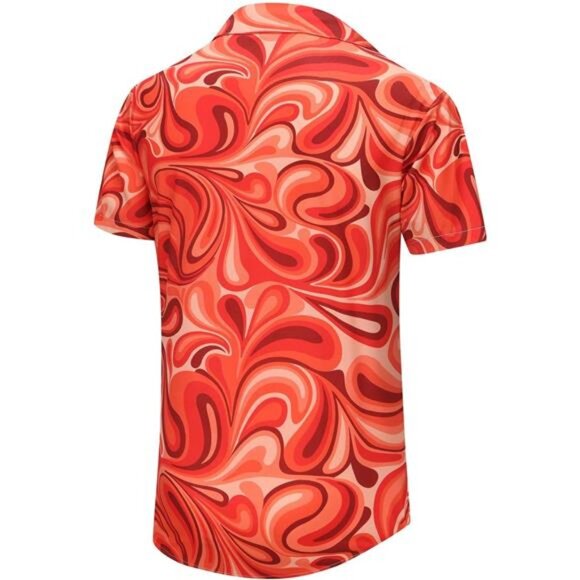 Men's Funky Hawaiian Shirt Palm Beach Shirts Tropical Vacation Summer Clothes‎ - Picture 4 of 5